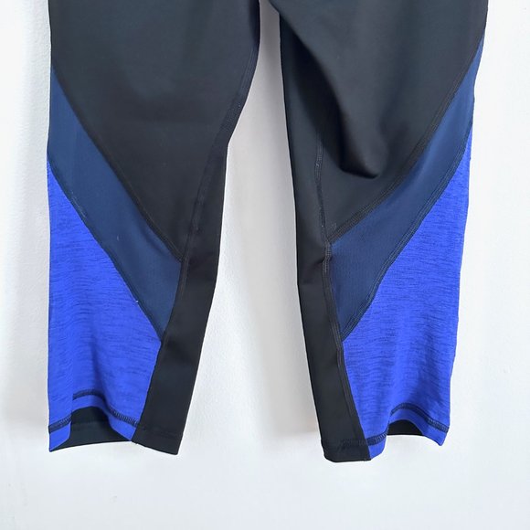 NIKE PRO Dri Fit Polyester Spandex Black & Purple Crop Pants Small - Picture 5 of 8